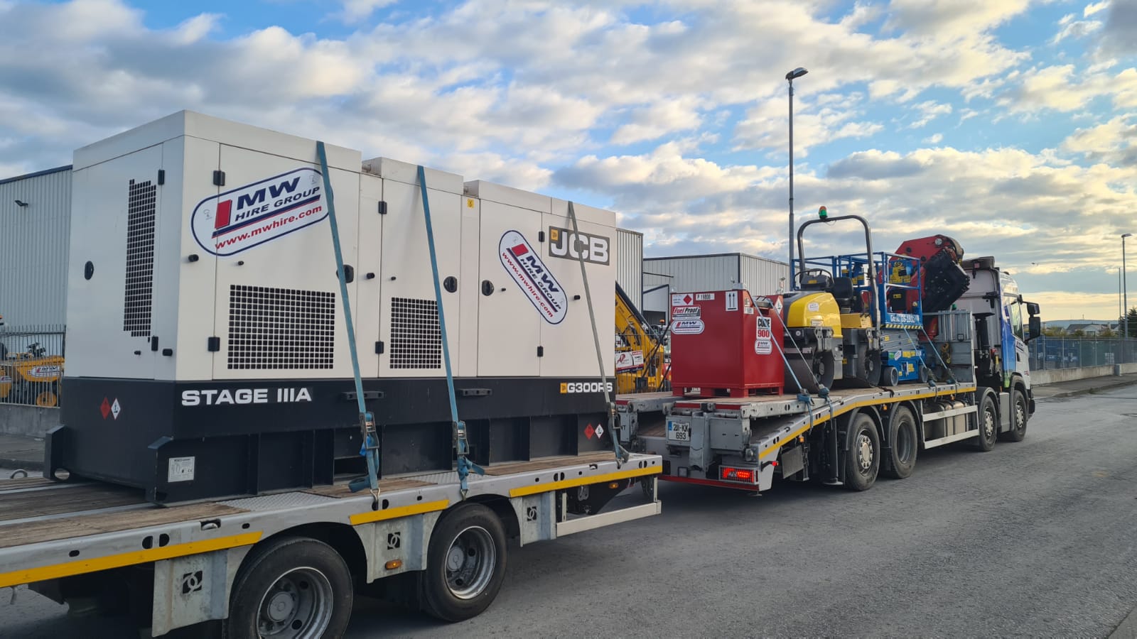 JCB 300KVA Rental Spec on its way to rental project - package of gear sold separately also on board - FULL LOAD